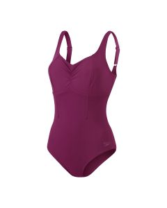 Speedo figurformender Badeanzug für Damen aquanite beere-50