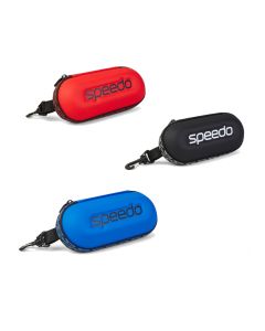 Speedo Brillenetui Hardcase für Schwimmbrillen in Rot und Schwarz