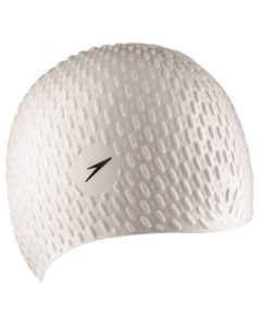 Speedo Badekappe Silikon bubble cap-weiß