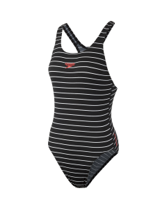 speedo schwimmanzug endurance+ medalist schwarz streifen