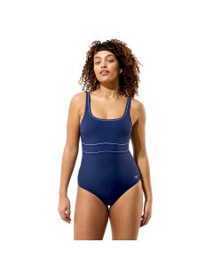 Speedo Sculpture Contour Eclipse Badeanzug Damen navy – Frontansicht