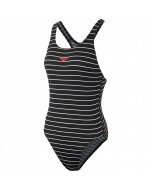 speedo schwimmanzug endurance+ medalist schwarz streifen