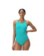 speedo schwimmanzug endurance+ medalist blau streifen