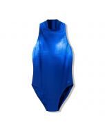Speedo Hydrasuit Badeanzug Damen blau mit Print – Frontansicht