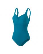 Speedo Sculpture Aquanite Badeanzug Damen petrol – Ganzkörper Frontansicht